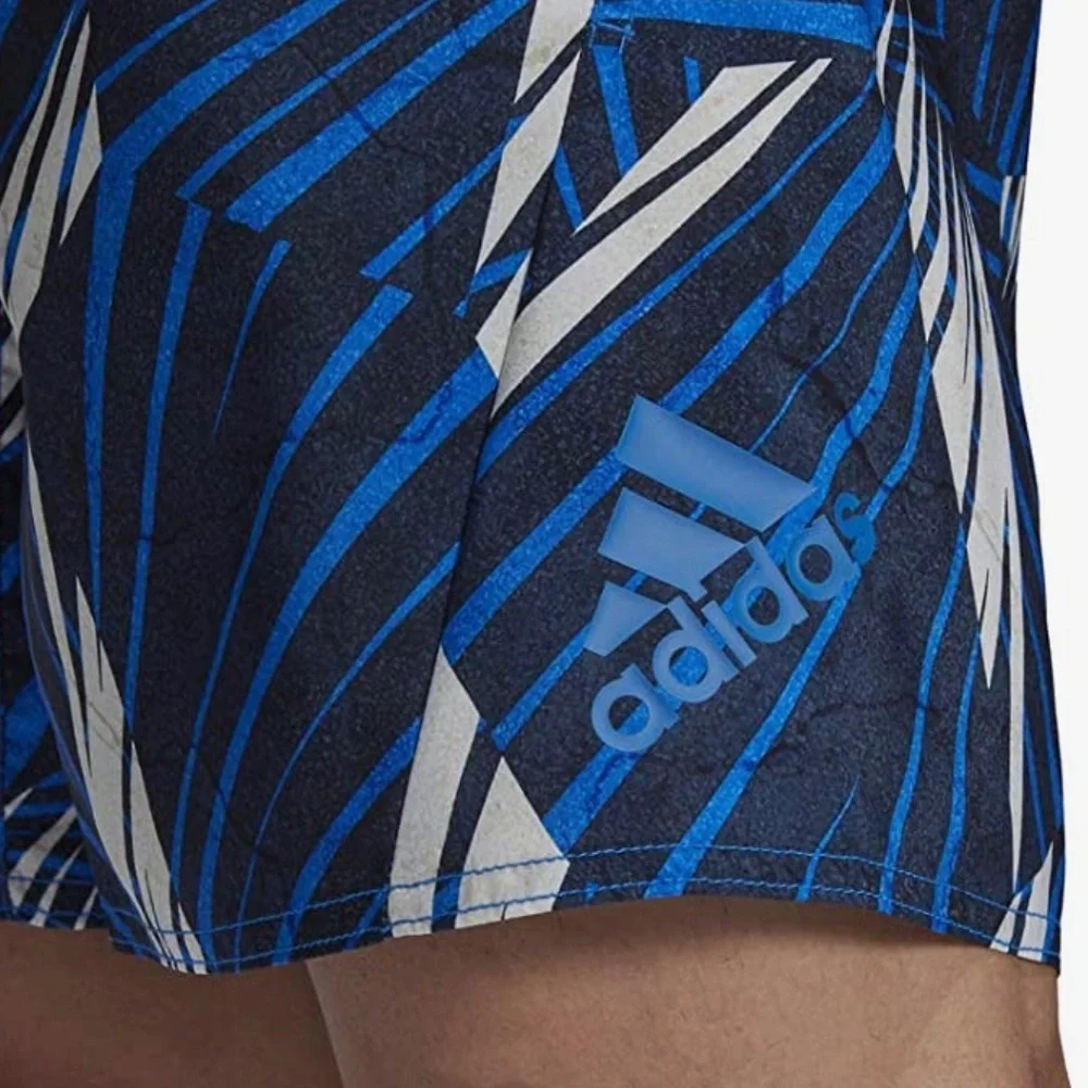 Adidas Mens Graphic Tech Swimming Shorts Navy Boardshorts Men’s FJ3908 Size 29”